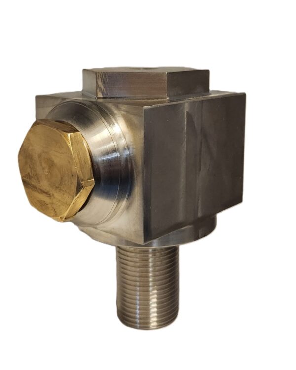 S.S. Pressure Evacuation plug w / thermowell port, 1-1 / 8"-12UN-2A